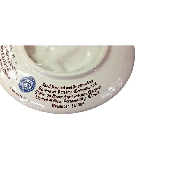 Davenport Pottery Gladstone Original Toby Fillpot Plate #277 Wilford Blandford - Picture 3 of 5